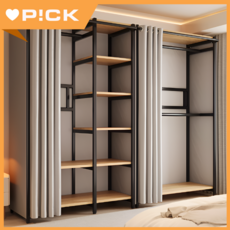 Versian 튼튼한 시스템 행거 옷장 드레스룸 철제 조립식 대용량 선반 수납장