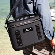 防水冰包保溫戶外冰包大容量便攜露營旅行保冷TPU防撞野餐餐具袋, 1個, 1L, 黑色:均碼