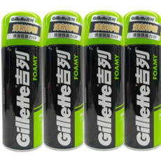 Gillette 吉列 刮鬍泡 清新檸檬, 333g, 4個