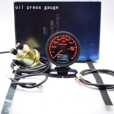 臺灣汽車改裝三聯錶 水溫轉速油壓油溫電壓渦輪增壓賽車儀錶 通用 汽車改裝儀錶 數字顯示改裝儀錶 賽車儀錶, 油壓表, 1個