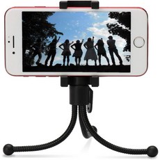 엘레컴 P-STMNBK 스마트폰용 미니 삼각대 트라이포드 스마트폰 거치대 BLACK, 블랙, 1개