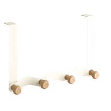 노제 문 뒤 걸이 구멍 없이 걸 수 있는 옷걸이 다기능 수납용 옷걸이, 1개, 흰색4구