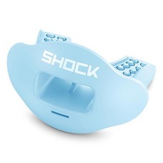 Shock Doctor 립 가드 성인 및 청소년 마우스 가드 풋볼 스트랩 포함 통기성 와이드 오프닝 마우스피스 성인용 OSFA 최대 공기 흐름, Columbia Blue