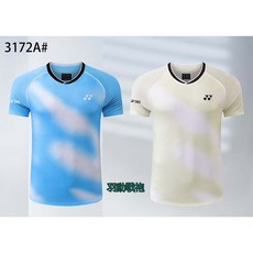YY 男女款透氣速乾羽球衣 短袖比賽訓練隊服 羽毛球衣 網球衣3172, 藍色男上衣,XL, 1個
