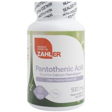 ZAHLER 維他命B5膠囊 500mg, 120顆, 1罐