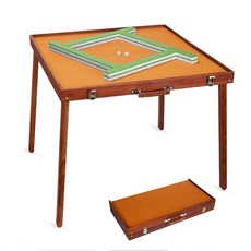 台灣出貨 迷你麻將桌 摺疊麻將桌 戶外麻將桌 露營麻將 摺疊收納麻將桌 旅行麻將 旅行遊戲 桌遊 露營遊戲, 1個, 果綠【贈牌尺/折疊+加大加寬加高款】