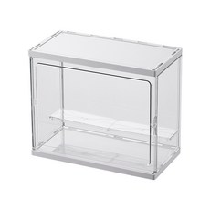 香水化妝品公仔小卡收納盒 防塵大容量桌面展示櫃, 1個, 小號 加厚, 透明