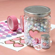 컬러 포인트 스티커 하트 포장스티커 칭찬스티커