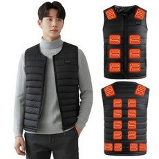 [KC인증] 남녀공용 발열조끼 USB 발열구역 22개 온열조끼 열선조끼 골프 낚시 작업복 낚시 등산-HA02