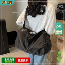 A16 極簡風旅行袋 大容量運動健身包 防潑水旅行手提包 學生上課包, 粉色,【加厚面料  獨立鞋倉】, 1個