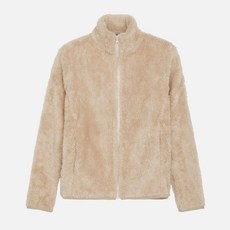 [이지바이] 여성 장모 플리스 자켓_블루밍 빅사이즈 융기모 융털 후리스 하이넥 집업 털자켓 점퍼 아우터