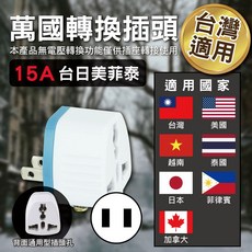 BWW 『旅行萬國轉換插頭』出國旅行用 國內、國外轉換頭 攜帶方便 精巧不佔空間 充電沒反腦, 1個, 台灣2P 轉 萬國用插座(UTA-86)