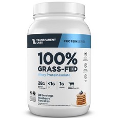 Transparent Labs 트랜스패런트 랩스 100% 그래스페드 웨이 프로틴 블루베리 팬케이크 분리유청단백질 1.05kg, 1개