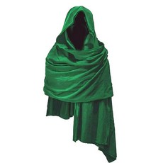 JCBFUME 카울 후드 스카프 로그 중세 망토 르네상스 의상 남성 넥 워머 모자 사이버펑크 액세서리