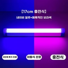 등화채집 장수풍뎅이 사마귀 야생 잠자리 키우기 사육 충전식 라이트 관찰 0 5W LED, 1개, B. 1+1 17cm 충전식 무단 조광 블루+