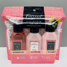 Farcent 花仙子 香水旅行組 微醺小蒼蘭 沐浴露100g 洗髮露100g 護髮素90g, 1個
