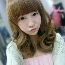 中長捲髮 幸福平瀏海長版梨花頭【3009】 輕鬆打造韓系自然捲髮, 1個, 亞麻色