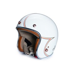 MODER JONES 瓊斯 復古安全帽 亮光曜石黑 （不老騎士聯名公益帽）, 亮光椰奶白