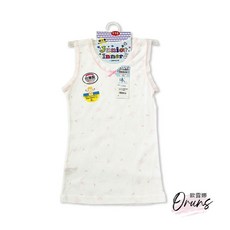 Oluna 台灣製 蝴蝶結印花背心 女童小可愛 學生內衣