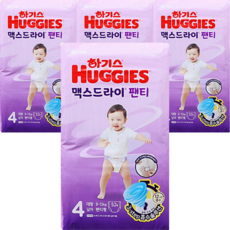 하기스 2024 맥스드라이 팬티형 기저귀 남아용, 4단계, 208매