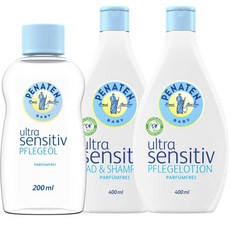 페나텐 울트라 센서티브 케어 3종 세트 샴푸 바스 400ml 로션 400ml 오일 200ml 무향, 1개