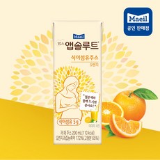 [브랜드정품]매일유업 맘스앱솔루트 식이섬유주스 오렌지 200ml 24개 온가족 건강음료