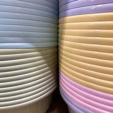 翔翼百貨 裝水馬卡龍臉盆 拖地桶 清潔臉盆 水桶 40cm，安全合格標章, 1個, 馬卡龍 臉盆顏色隨機 70100