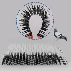 비둘기퇴치기 조류퇴치 새쫒는장비 아파트실외기 버드스파이크 블랙 투명, 1개