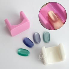 자석젤 펄을 쉽게 모아주는 5D프린트 네일자석, 1개, 핑크