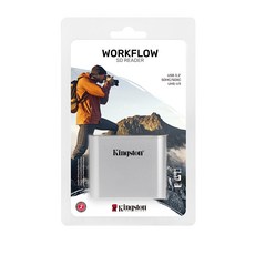 金士頓Workflow Station 讀卡機模組座和讀卡機，台灣公司貨，二年保固, Silver, 1個
