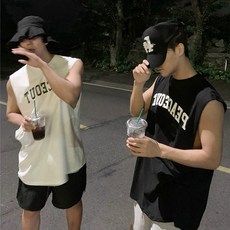 HYC 韓國代購 PEACEOUT 純棉運動背心 男士無袖健身休閒坎肩上衣