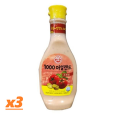 오뚜기 1000 아일랜드 드레싱, 500g, 3개