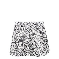 오프화이트 타투 그래픽 프린트 파자마 쇼츠