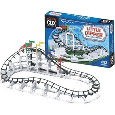 CDX 블록: 리틀 디퍼 - 324개 빌딩 벽돌 세트 중력 구동 롤러코스터 모델 STEM 학습 촉진, Flyer