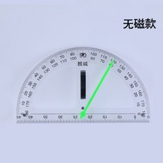 嘉義出貨 【大號三角板】教誠透明大號磁性三角板教師教學三角尺套裝多功能量角器繪圖教具, 透明無磁量角器帶指針, 1個