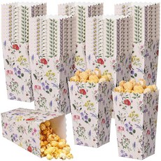Geyoga 꿀벌 팝콘 박스 50개 15.2 x 7.6 6.1cm(6 3 2.4인치) 옐로우 버킷 일회용 종이 파티 캔디 스낵 용기 영화 밤 생일 브라이덜 베이비 샤워 용