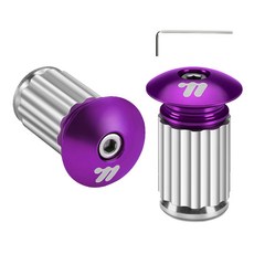 시그니처베이지 로드 자전거 바엔드 핸들 그립 캡 플러그 보호캡 마개 YPZ437, 1개, 퍼플