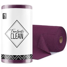 FantastiCLEAN 클린 극세사 클리닝 천 롤 -75팩 TEAR 이어 Away 타월 30.5 x 30.5cm(12 12인치) 재사용 가능 세탁 긁힘 방지 전방 청
