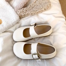 Neirny 여성 블로퍼 봄 가을 캐주얼 통굽 버킨 슈즈 아웃도어 기질 패션 데일리 간절기 슬립온 단화 플랫 슈즈