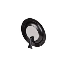 파얼 금속 프라이팬 커버 24_28cm용 스탠드식 서 있다 유리창 포함 실리콘 가공 블랙 온리원 스테이지 HB-6149