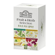 (아마드) 후르츠 허브 셀렉션 20티백(4종 허브차) 허브티백 전통차 홈카페 티백 카페인없는차 잎차 허브티 루이보스티 설선물 추석석물 선물세트 물대신차, 1.5g, 20개입, 1개