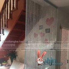 문발 커튼 출입문 창문 가림막 중국집 비즈커텐 엉킴방지, 실버그레이