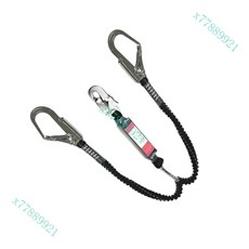 高空作業安全繩耐磨工地施工保險帶防墜落, 緩衝包板鉤雙大鉤【送收納袋】, 1個