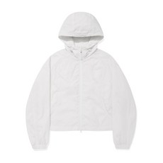 와키윌리 우먼스 나일론 후드 집업 점퍼 화이트