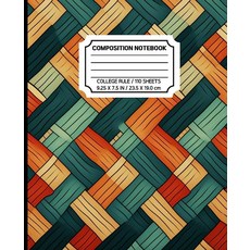 Majosta Composition Notebook: Sensuous and Colorful Woven Pattern Illustration with 110 Sheets of