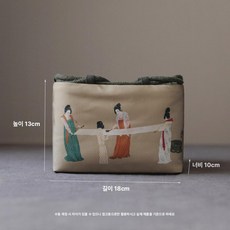 파우치 수납 망원 패딩 드로스트링 주머니형 보호용 대형, 1개, 전통화 도장