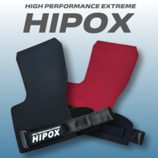 하이폭스(HIPOX) 크로스핏 손바닥 보호대 풀업 데일리모찌 쉬운그립 입문그립, Black & Red, 1개