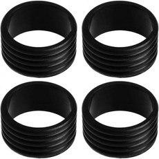 테니스 그립 테이프 땀 흡수 라켓 손잡이 실리콘 링 밴드 슬립 고무 흡수력이 높은 4피스, Black