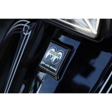 Mooneyes Vespa 偉士牌 鋁牌 車身 LOGO, 個性黑, 1個