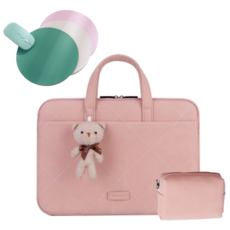 루미에르 예쁜 노트북 가방 파우치 엘지그램 삼성 갤럭시북 + 가죽마우스패드, 인디핑크, 인디핑크 13인치